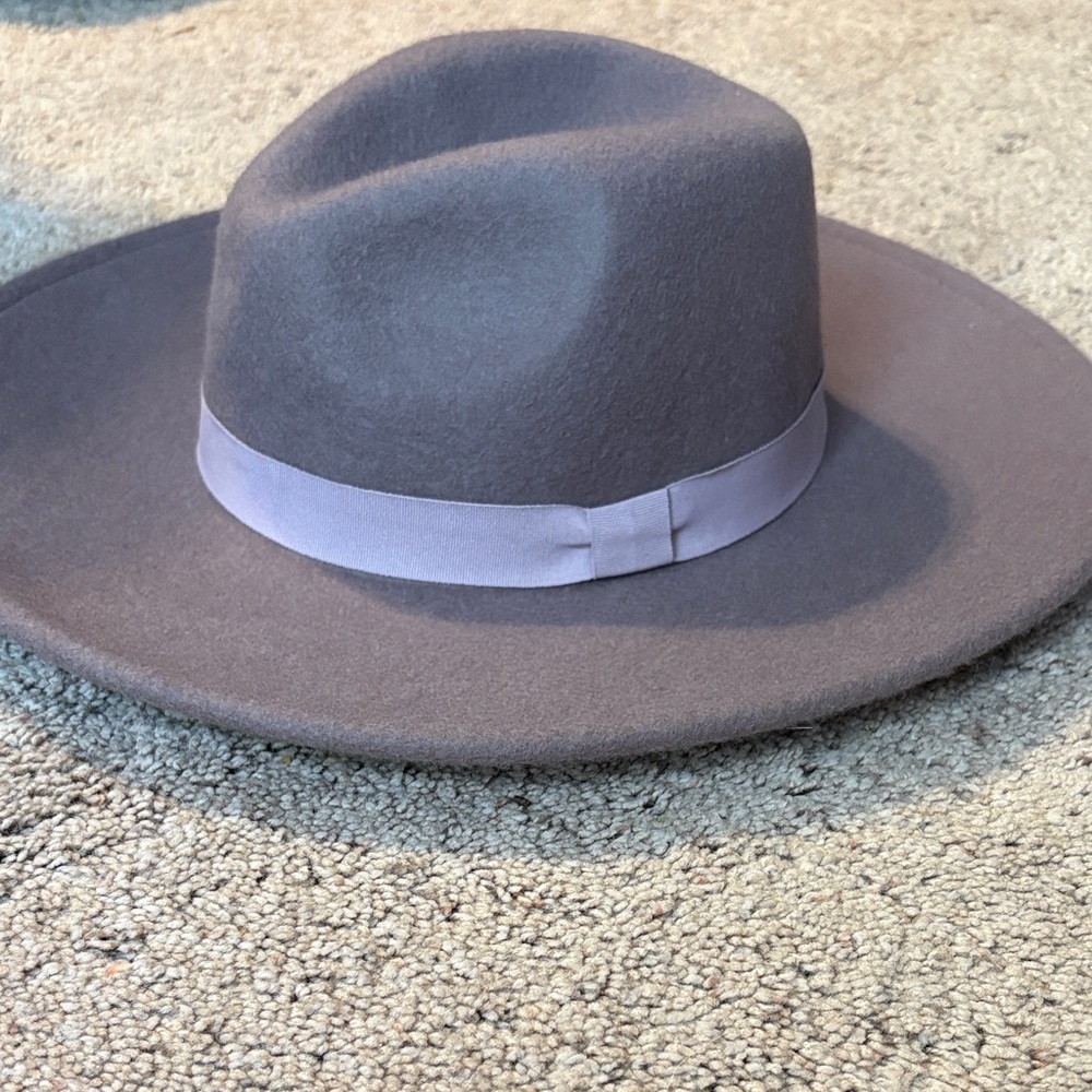 LUCKY BRAND 100% wool wide brim ranger hat purple boho spring summer lightweight